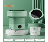 Lavadora portátil 6.5L, plegable, desmontable, escurridor, de poco ruido, mini lavadora US Plug color rosa