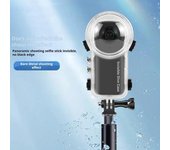 Carcasa impermeable para cámara de acción, buceo, resistente a arañazos, antihuellas, revestimiento antivaho, carcasa protectora sellada de PC para cámara Insta360 X4. transparente