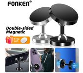 Fonken soporte magnético de doble cara para teléfono para iPhone 14 13 Samsung Xiaomi soporte de montaje de teléfono con imán doble para gimnasio cocina superficie de Metal negro