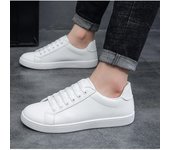 Zapatos blancos de skate para hombre, zapatillas deportivas de verano para correr, calzado deportivo de suela gruesa para hombre 39 blanco