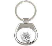 Toyger Cat - keychain with a cat, keychain with a print, personalized pendant from the Art-Dog brand plata
