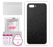 apgo Protective Skin Sticker for the back compatible with Honor 10, Wrap Film, Foil, Vinyl - Pattern Black Honeycomb
