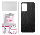 apgo Protective Skin Sticker for the back compatible with Cubot X30, Wrap Film, Foil, Vinyl - Pattern Black Honeycomb