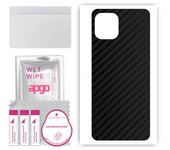apgo Protective Skin Sticker for the back compatible with Motorola Edge 20 Fusion, Wrap Film, Foil, Vinyl - Pattern Carbon Black