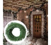 5,4 M Decoración de Ratán de Navidad Verde Hojas Artificiales Guirnalda de Agujas de Pino para el Hogar Escaleras Chimenea Árbol de Navidad Fabricación de Adornos de Bricolaje al Aire Libre verde