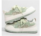 Zapatos deportivos y zapatos planos informales y versátiles de malla transpirable para primavera y verano para mujer 35 verde