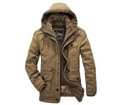 Ropa de marca Chaquetas de invierno Abrigos para hombre Chaqueta militar de lana de cordero Pieza Parka Chaqueta Azul Caqui Verde militar L