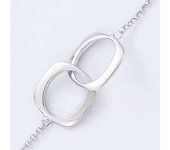 Les Trésors De Lily [H2653] - Bracelet Argent 'Chorégraphie' argenté (rhodié) - 23x20 mm plata