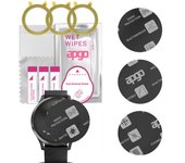 3 protectores de pantalla de vidrio híbrido mate apgo para Garmin Vivomove HR, sustituto de vidrio templado, no se agrieta