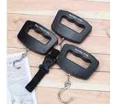Báscula electrónica portátil con gancho/correa, 110 lb/50 kg, pantalla LCD, funciona con pilas, para colgar en bolsas de pesca, maletas de viaje, equipaje, peso digital. A