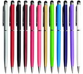 Bolígrafos universales 2 en 1 para pantalla táctil, para Ipad, Iphone, Samsung, tableta, todos los teléfonos móviles, tableta y PC negro