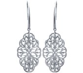 Les Trésors De Lily [L6683] - Boucles Argent 'Carmen' argenté (rhodié) - 25x16 mm plata