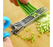Tijeras de cocina multifuncionales de acero inoxidable de 3/5 capas, cortador de cebollín picado y rallado, herramienta de cocina para cortar algas