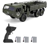 Coche teledirigido, camión eléctrico de juguete de alta velocidad 6WD para niños, control remoto todoterreno de 2,4 Ghz 1 Battery verde