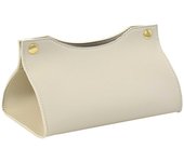 Funda de cuero para caja de pañuelos, organizador de cuero para mesa de sala de estar y hogar. One Size café