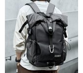 Mochila para hombre, gran capacidad, para senderismo, viajes, para ordenador, senderismo, mochila grande para montar a caballo negro