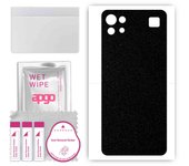 apgo Protective Skin Sticker for the back compatible with LG K92 5G, Wrap Film, Foil, Vinyl - Pattern Matte Black