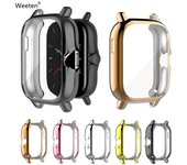 Funda protectora de TPU chapada para Xiaomi Huami Amazfit GTS 3/GTS 2 2e, carcasa protectora de pantalla completa, parachoques Amazfit GTS3 puro