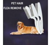 Peine antipulgas de acero inoxidable para masaje de mascotas, cepillo para el pelo de mascotas, cepillo necesario para el cuidado del pelaje de mascotas LARGE verde