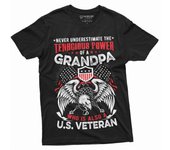 Camisa de abuelo veterano Camisa patriótica de EE. UU. Veterana de EE. UU. Para Papa Grandpa Camiseta unisex S