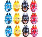 12 piezas de juguetes inflables con forma de animales, juguete de gato de la Ópera de Pekín, globo flotante para piscina, muñeco para Navidad, Año Nuevo, suministros para fiestas de cumpleaños(Aleatorio) 3.1*2.5*5cm