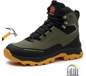 Zapatos de seguridad para hombre, zapatillas de seguridad impermeables para el trabajo, botas altas, zapatos de trabajo antiperforación, zapatos de trabajo con punta de acero con protección 47 verde