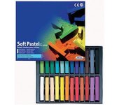 Tizas Pastel - MUNGYO - 007036 - Caja de 24 - Colores Surtidos - Pigmentos Extra Finos