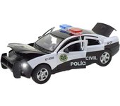 Modelo de coche de policía Dodge Charger de aleación a escala 1/32, vehículos de juguete y fundición a presión, simulación de sonido y luz, colección de juguetes extraíbles, regalo para niños 1/32-Size:13*5*4.5cm negro