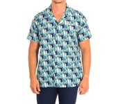 Camisa de Manga Corta TMC024-PP575 para Hombre L verde