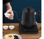 Hervidor eléctrico de cuello de cisne de 1000 W, cafetera manual, tetera inteligente con control de temperatura, calentamiento rápido, 110-220 V us negro