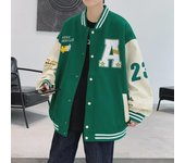 Chaqueta universitaria retro holgada para hombre, bordada, de manga larga, ideal para parejas en primavera y otoño. 3XL