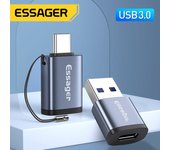 Essager USB 3,0 tipo C OTG Adaptador tipo C USB C macho a USB hembra convertidor para Macbook Xiaomi Samsung S20 USBC conector OTG Micro to Type C