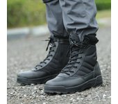 Botas militares tácticas para hombres y mujeres Botas para hombres Fuerza especial Botas militares de combate en el desierto Botas para caminar al aire libre Zapatos de tobillo Zapatos de seguridad para el trabajo para hombres 36 negro