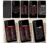 Calendario Fórmula 1 Circuitos de Carreras de Coches Funda para Redmi Note 12 Pro Plus Funda para Redmi Note 10 8 9 11 Pro 12S 11S 10S 9S 9C 10C 12C Redmi Note 8