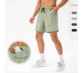 Pantalones cortos para hombre Pantalones deportivos de cinco puntos para hombre Pantalones cortos para correr Pantalones cortos holgados para hombre Pantalones cortos para entrenamiento y ejercicio S gris