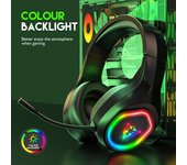 Auriculares para juegos Baja latencia Sonido envolvente de 7.1 canales Auriculares con cable con reducción de ruido giratorios de 360 ​​​​grados B