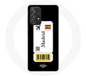 Coque pour Samsung Galaxy A52 Billet d'avion Madrid Espagne