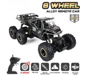 Nuevo 1:Coche RC 4WD 12 con luz LED, coche de radiocontrol de 2,4 G, vehículo todoterreno de control, camión monstruo de juguete, regalo para niños, recargable 1 Battery negro
