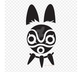 Máscara de princesa Mononoke San Ghibli, parches para planchar para ropa, apliques adhesivos para ropa, parche personalizado sensible al calor
