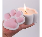 Molde de silicona con forma de garra de gato para guardar velas, con tapa, para manualidades, yeso, hormigón, resina, decoración del hogar