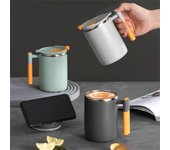 Taza de acero inoxidable 304 con fugas de té, taza de té de doble capa, taza de café, taza de té japonesa, taza de leche 1PCS gris oscuro