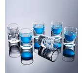 Copa clásica tipo bala de SGlass, copa de vino transparente, elegante copa Baijiu de fondo grueso, copa de whisky de alta gama, copas para whisky escocés y bourbon. 2pcs