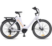 Bicicleta eléctrica ENGWE-P275-ST blanca para adultos, motor de 36 V, 19,2 Ah, 250 W, autonomía de 150-260 km, freno hidráulico. M blanco