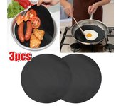 Revestimiento antiadherente reutilizable para sartén, hoja para freír, aceite de cocina, almohadilla para sartén, paño de fibra de vidrio recubierto de teflón, herramienta de cocina 1pcs