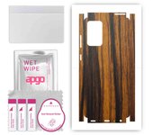 apgo Protective Skin Sticker for the back+sides compatible with Samsung Galaxy A72 5G, Full Wrap Film, Foil, Vinyl - Pattern Tigerwood