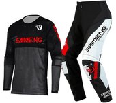Conjunto de equipo de motocross para niños de 4, 5, 6, 7, 8, 9, 10, 11, 12 y 13 años, kit de camiseta y pantalón para niño y niña, traje de carreras todoterreno, enduro, MX y MTB M-22