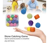1/3/5 Cajas Juego Nostálgico de Atrapar Piedras Entrenamiento de Coordinación Mano-Ojo Piedras de Gato Niños Adultos Fiesta Nocturna Familiar Juguete Tradicional de Agarrar Piedras 1pc