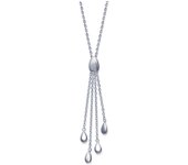 Les Trésors De Lily [M7260] - Collier argent 'Chorégraphie' argenté (rhodié) - 62x8 mm plata
