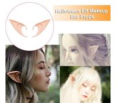 Accesorios de maquillaje de Halloween con orejas de elfo realistas, 2 uds., añadir encanto, amplia aplicación, orejas de elfo para disfraces de hadas de Duende Avatar Large negro