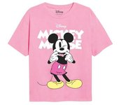 Disney Camiseta para niña con cara tonta de Mickey Mouse 3-4 Years rosa claro